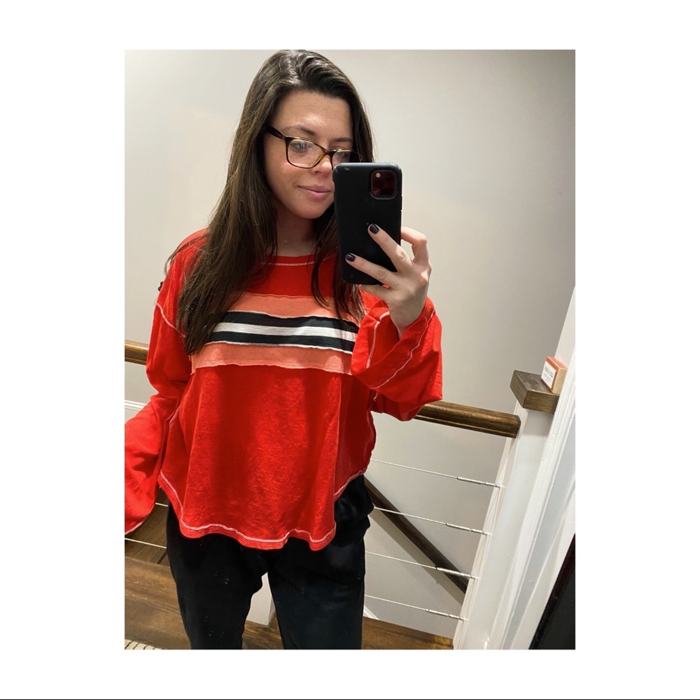 SOLD- We The Free Long sleeve Striped Tee